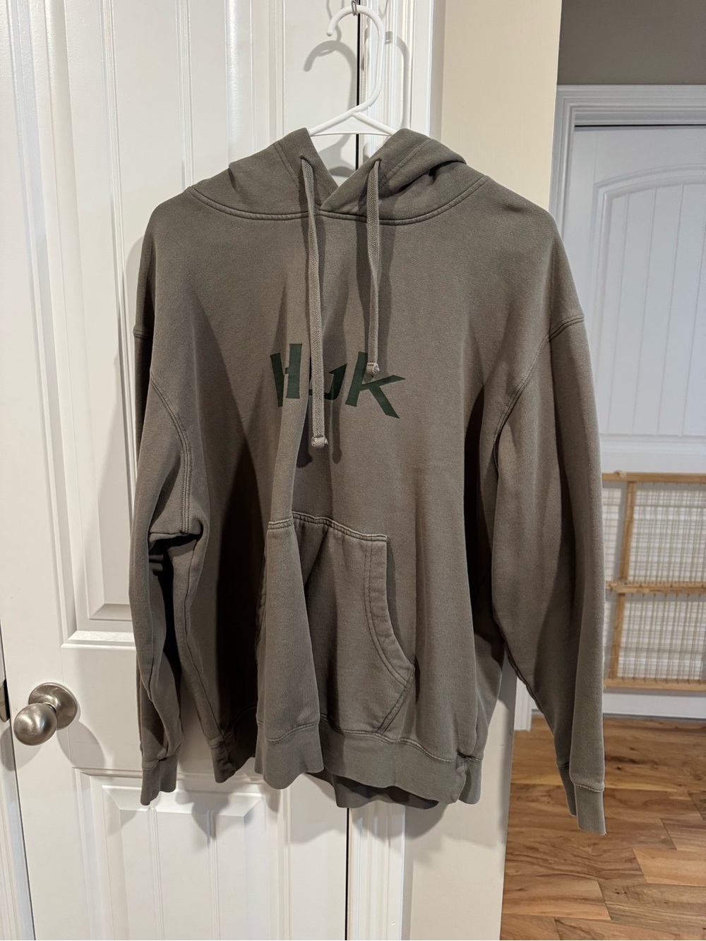 Men's HUK Olive Green Hoodie Sweatshirt - Logo